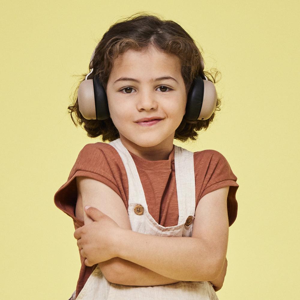 Kreafunk Kids Buzz Junior Bluetooth Headphones - Ivory Sand.