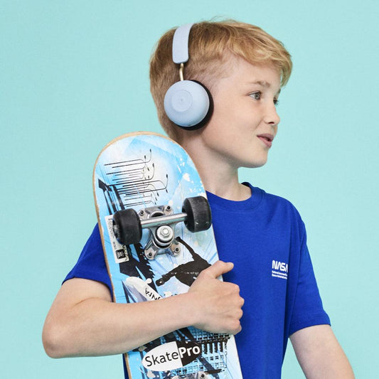 Kreafunk Kids Buzz Bluetooth Headphones W/ Anc - Cloudy Blue.