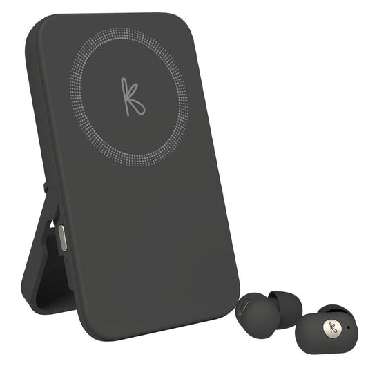 Kreafunk Tocharge Go Powerbank + Earbuds - Black.