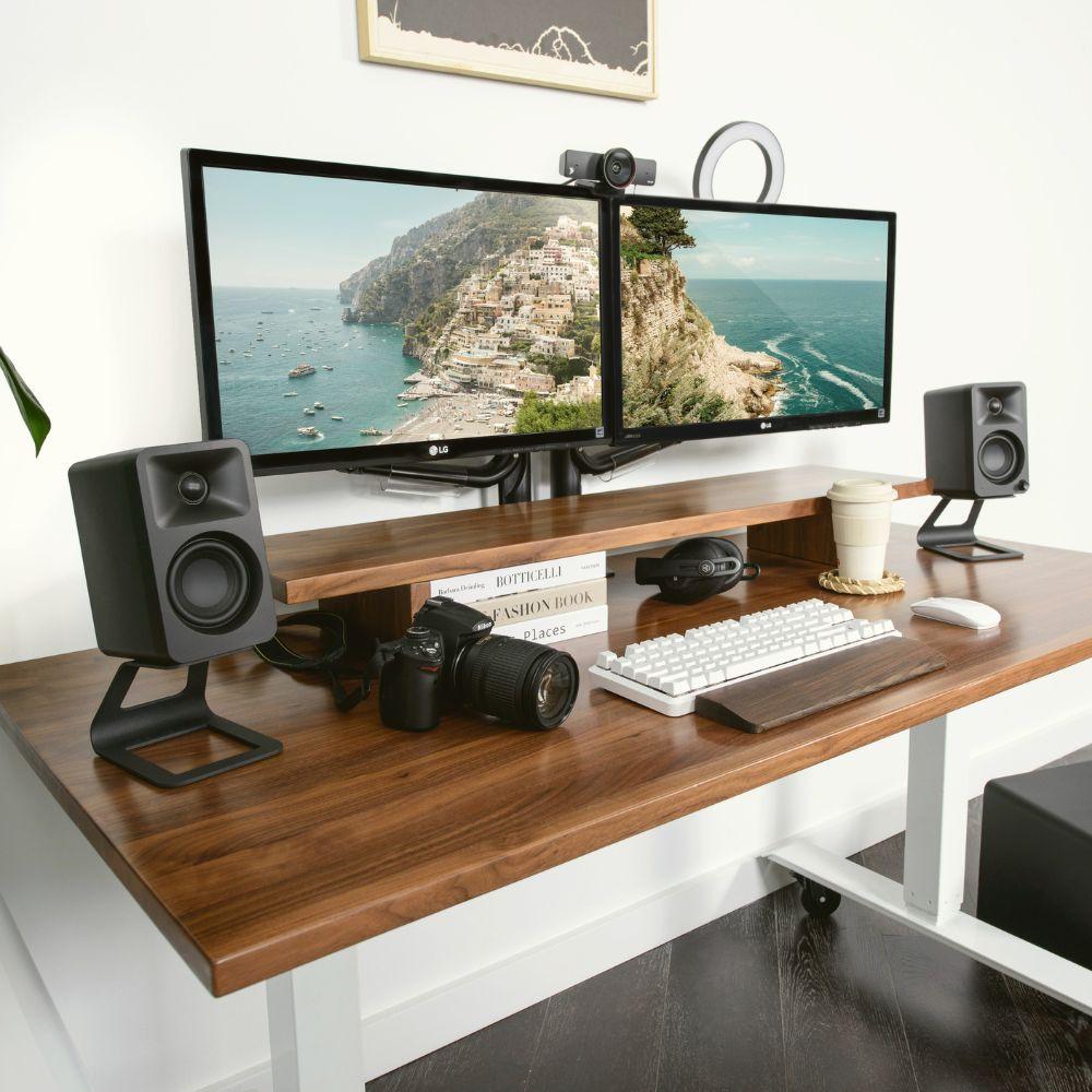 Kanto ORA 100W Powered Reference Desktop Computer Speakers with Bluetooth 5.0 Black.