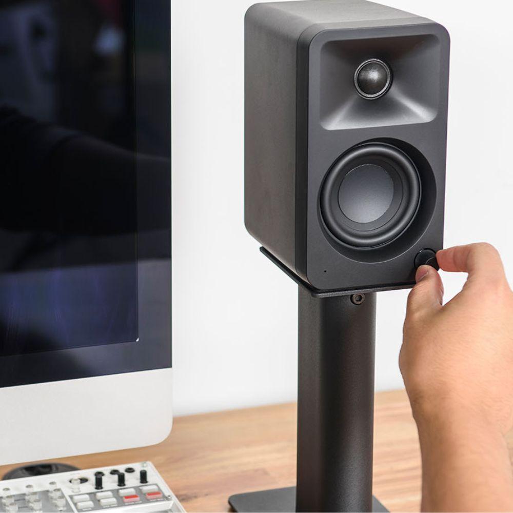 Kanto ORA 100W Powered Reference Desktop Computer Speakers with Bluetooth 5.0 Black.