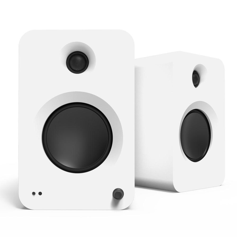 Kanto REN 200W Powered Bookshelf Speakers with HDMI ARC, USB-C, and Bluetooth 5.3 - Matte White, Pair.