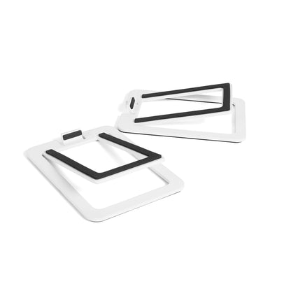 Kanto S2W Angled Desktop Speaker Stands for Small Speakers - Pair, White.