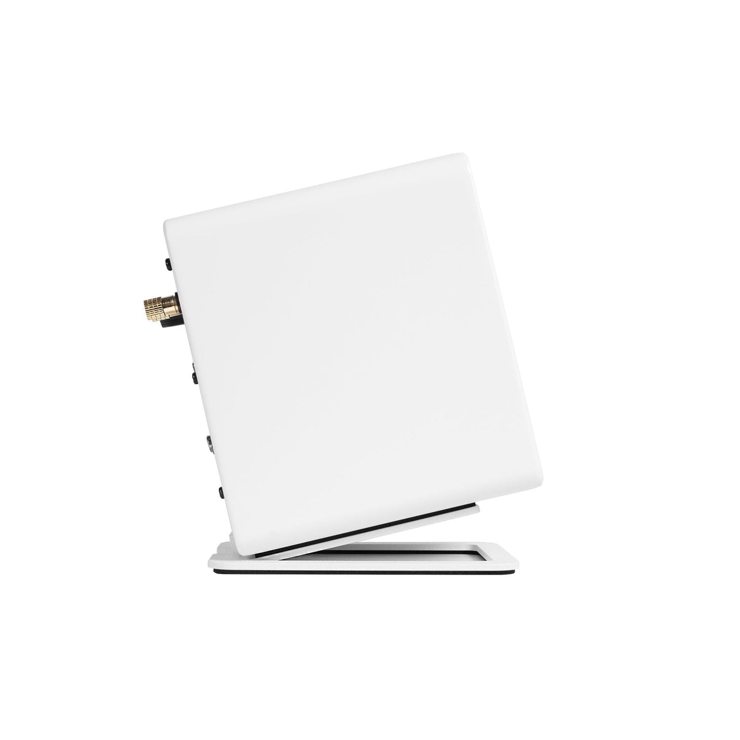 Kanto S2W Angled Desktop Speaker Stands for Small Speakers - Pair, White.