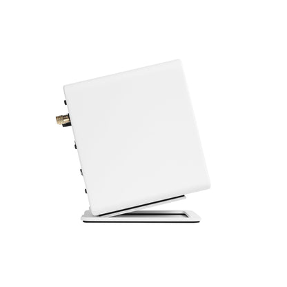 Kanto S2W Angled Desktop Speaker Stands for Small Speakers - Pair, White.