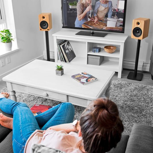 Kanto SP32PL 32" Tall Bookshelf Speaker Floor Stands - Pair, Black.