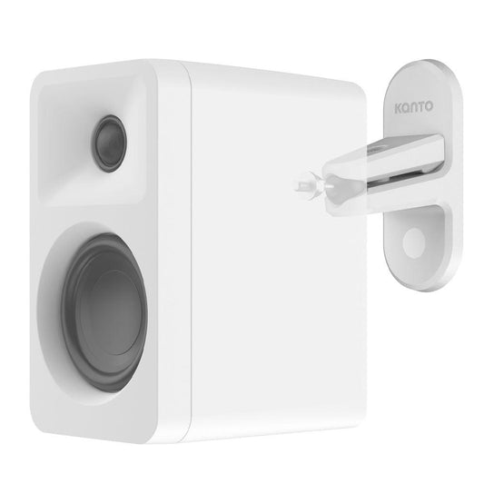 Kanto SPW3 Universal Satellite Speaker Wall Mount Bracket - White, Pair.