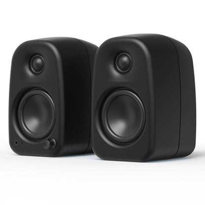 Kanto UKI 100W Desktop Speakers with Bluetooth, USB-C, Headphone out, Onyx (Matte Black), Pair.