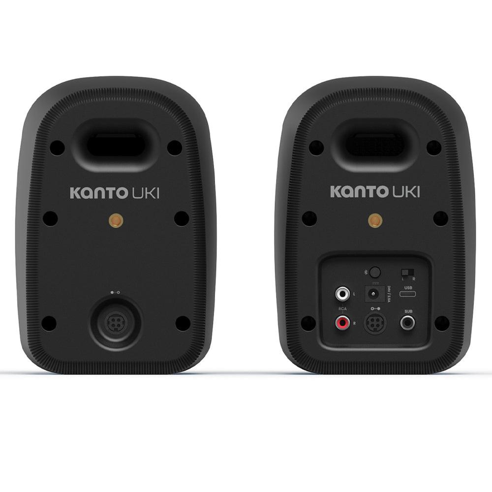 Kanto UKI 100W Desktop Speakers with Bluetooth, USB-C, Headphone out, Onyx (Matte Black), Pair.
