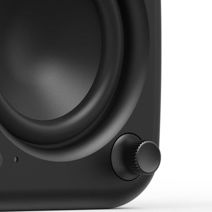 Kanto UKI 100W Desktop Speakers with Bluetooth, USB-C, Headphone out, Onyx (Matte Black), Pair.
