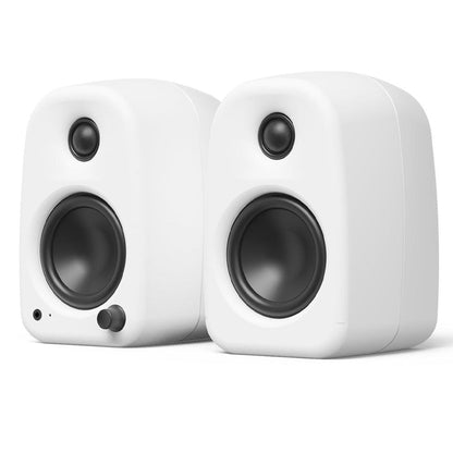 Kanto UKI 100W Desktop Speakers with Bluetooth, USB-C, Headphone out, Chalk (Matte White), Pair.