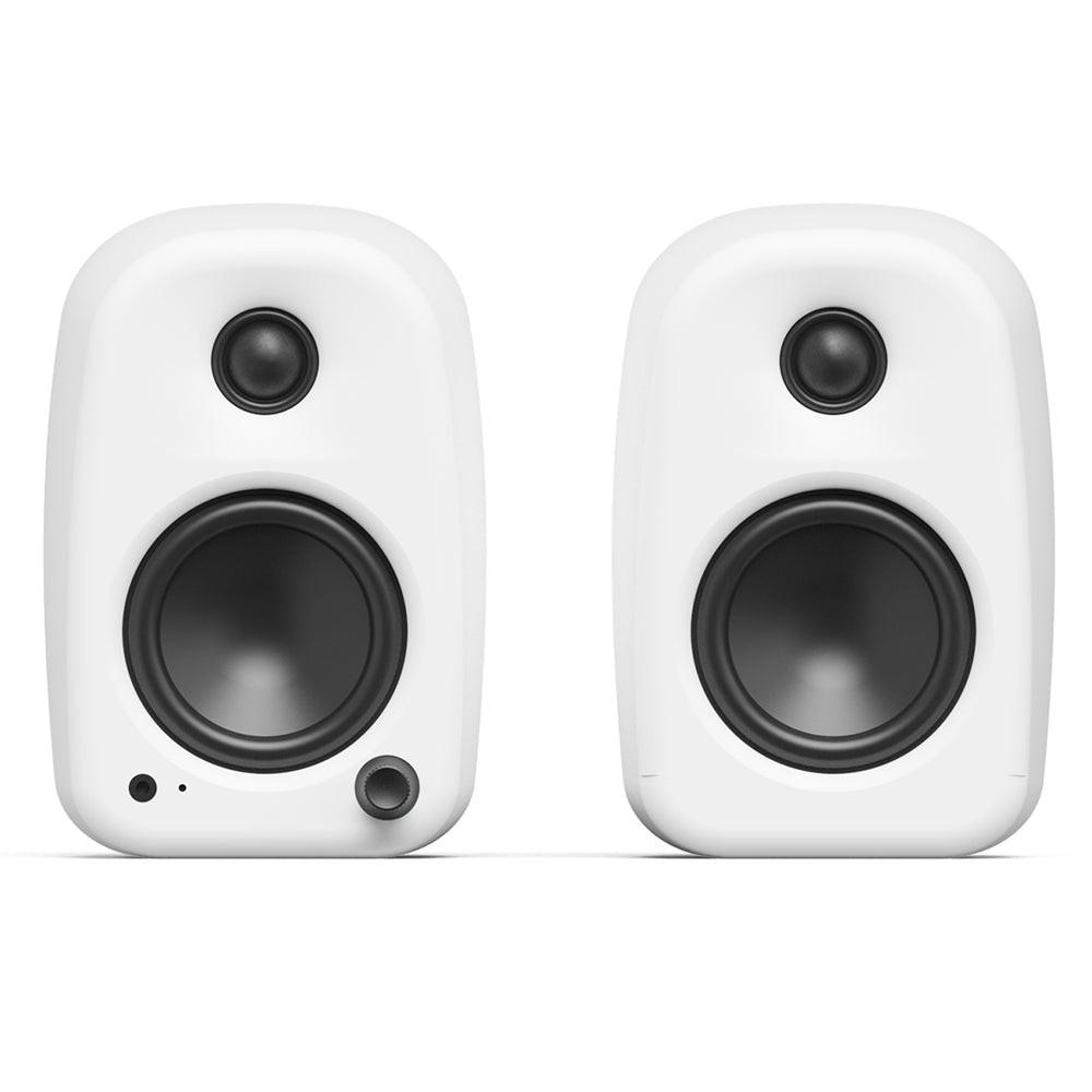 Kanto UKI 100W Desktop Speakers with Bluetooth, USB-C, Headphone out, Chalk (Matte White), Pair.