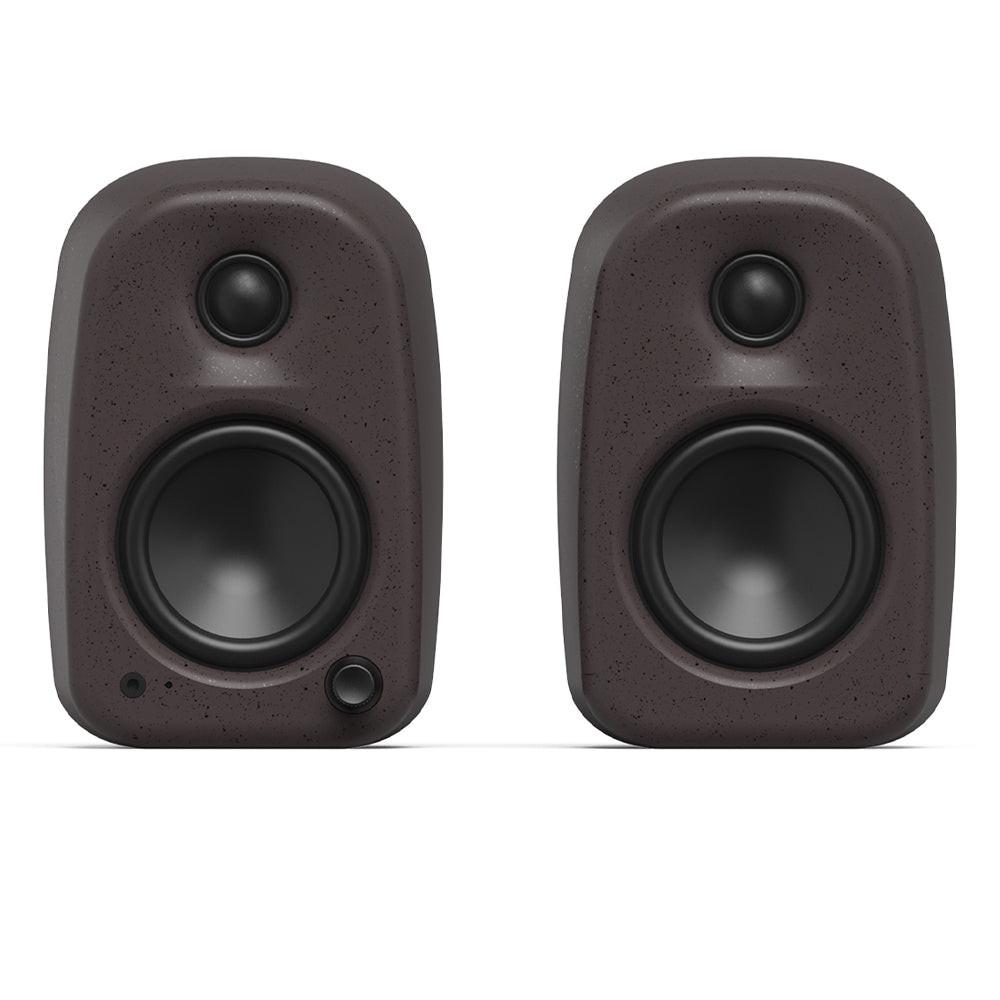 Kanto UKI 100W Desktop Speakers with Bluetooth, USB-C, Headphone out, Pumice (Speckled Brown), Pair.