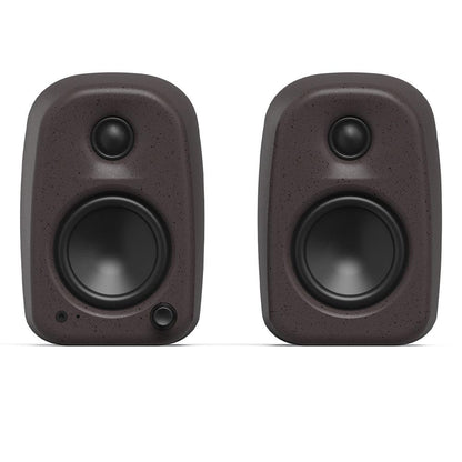 Kanto UKI 100W Desktop Speakers with Bluetooth, USB-C, Headphone out, Pumice (Speckled Brown), Pair.