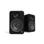 Kanto YU4 140W Powered Bookshelf Speakers with Bluetooth and Phono Preamp - Pair, Matte Black.