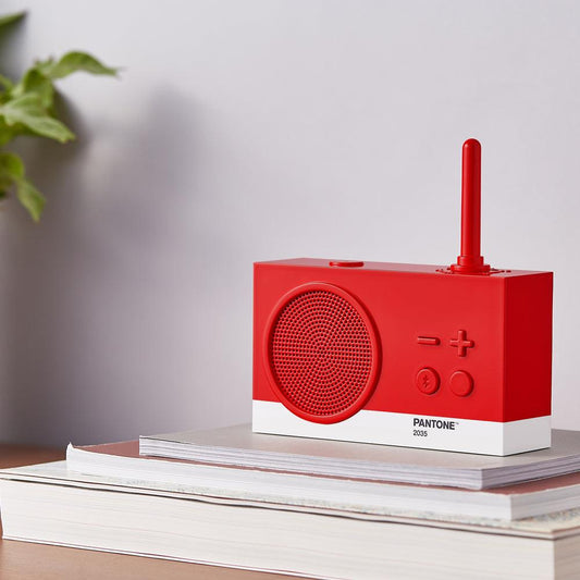 Lexon Thykho 3 Fm Radio & Bluetooth Speaker PANTONE -2035 Red.