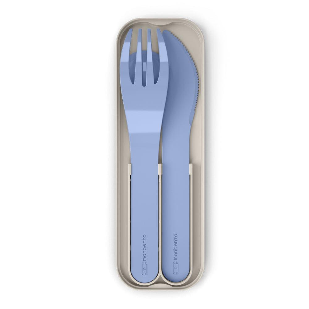 Monbento Mb Pocket Plastic Cutlery Set - Colour Blue Infinity.