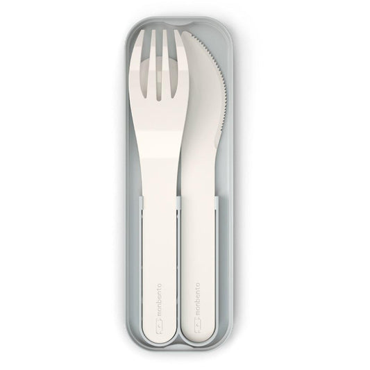 Monbento Mb Pocket Plastic Cutlery Set - Colour Natural.
