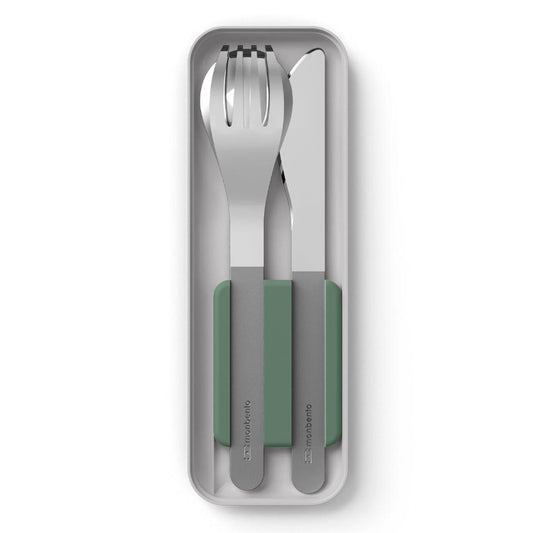 Monbento Mb Slim Box - Trio Knife - Green Natural.