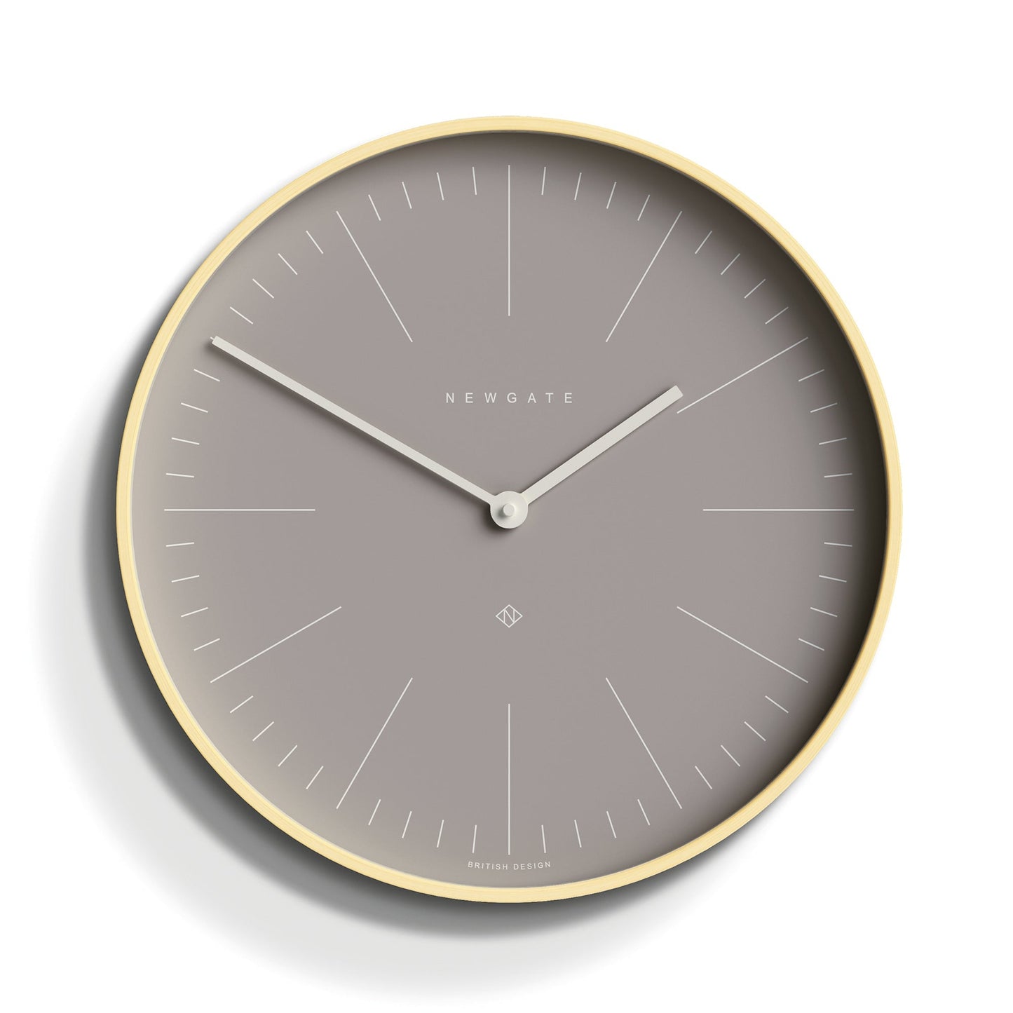 Newgate Mr Clarke Clock Pale Wood Clay Grey Dial.