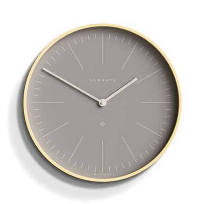 Newgate Mr Clarke Clock Pale Wood Clay Grey Dial.