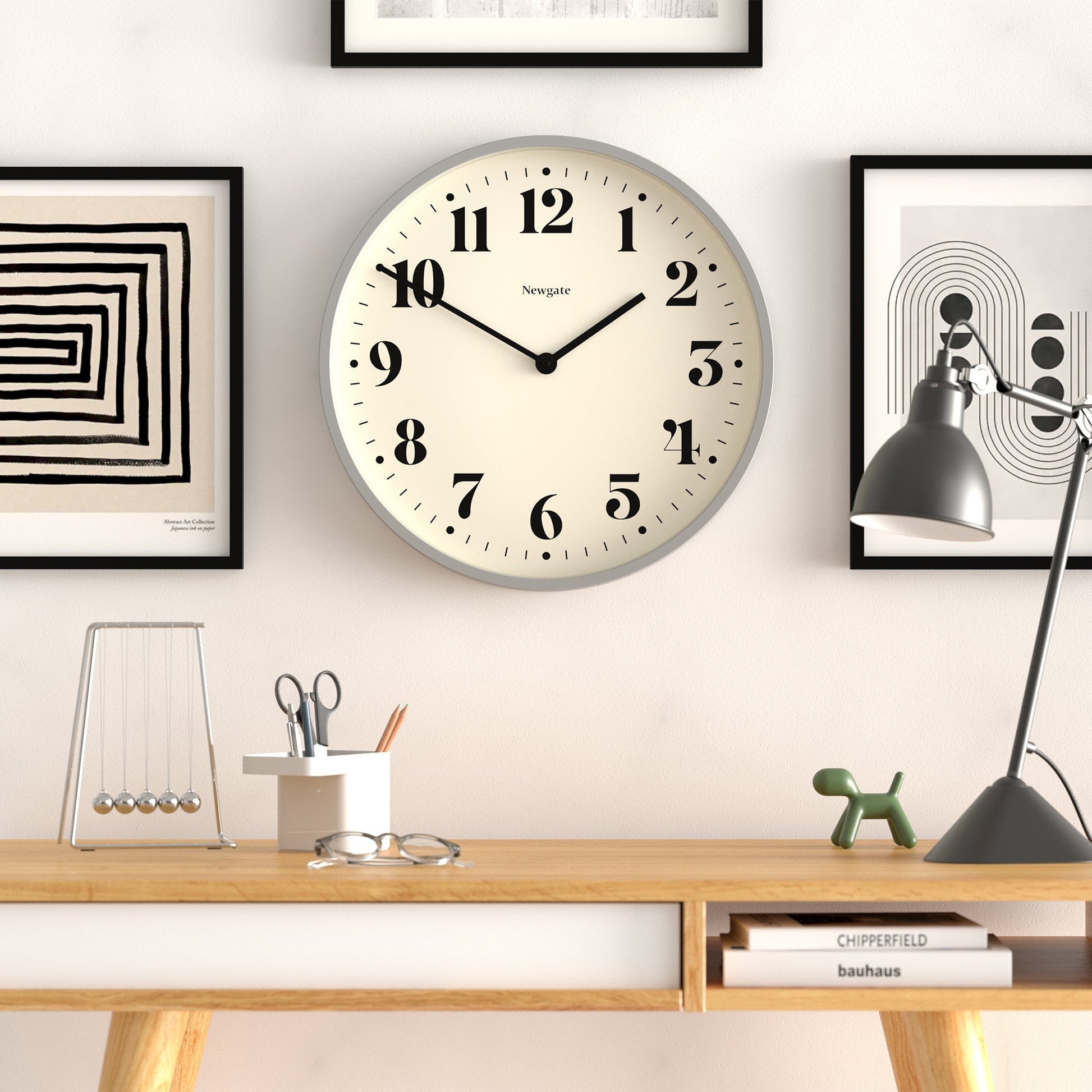 Newgate Number Two Wall Clock Matte Posh Grey.