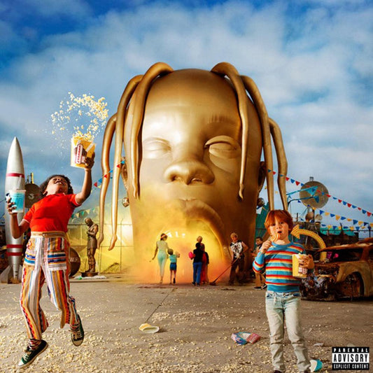 Crosley Record Storage Crate Travis Scott Astroworld Vinyl Album Bundle.