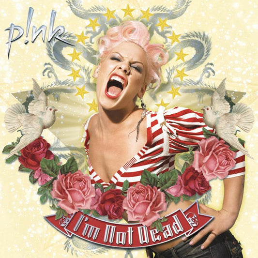 Crosley Record Storage Crate P!nk I'm Not Dead Vinyl Album Bundle.