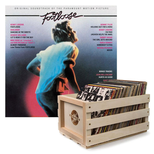 Crosley Record Storage Crate Footloose Vinyl Album Bundle.
