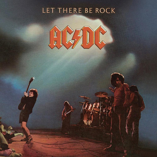 Crosley Record Storage Crate AC/DC Let there Be Rock Vinyl Album Bundle.