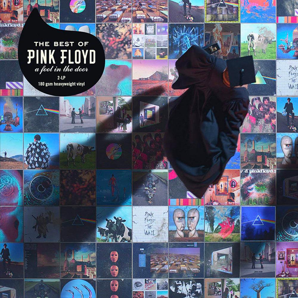 Crosley Record Storage Crate Pink Foyd The Best Of Pink Floyd: A Foot In The Door Vinyl Album Bundle.