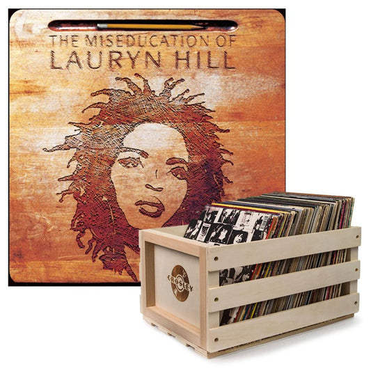 Crosley Record Storage Crate Lauryn Hill The Miseducation Of Lauryn Hill Vinyl Album Bundle.