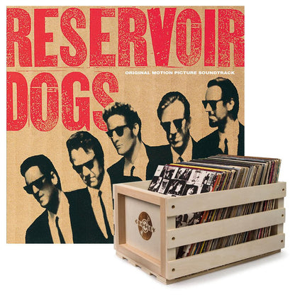 Crosley Record Storage Crate &  Soundtrack Reservoir Dogs - Vinyl Album Bundle.