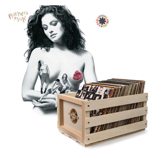 Crosley Record Storage Crate & Red Hot Chilli Peppers - Mothers Milk - Vinly Album Bundle.