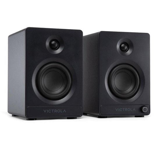Victrola Tempo Bookshelf Speakers - Black.
