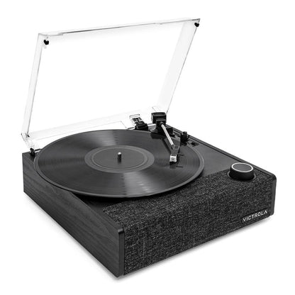 Victrola Eastwood II Turntable - Black + Bundled Record Storage Crate.