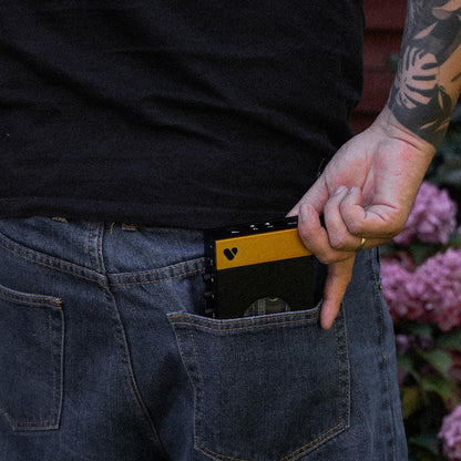 We Are Rewind Portable Cassette Player & Recorder - Amy, Black & Yellow.