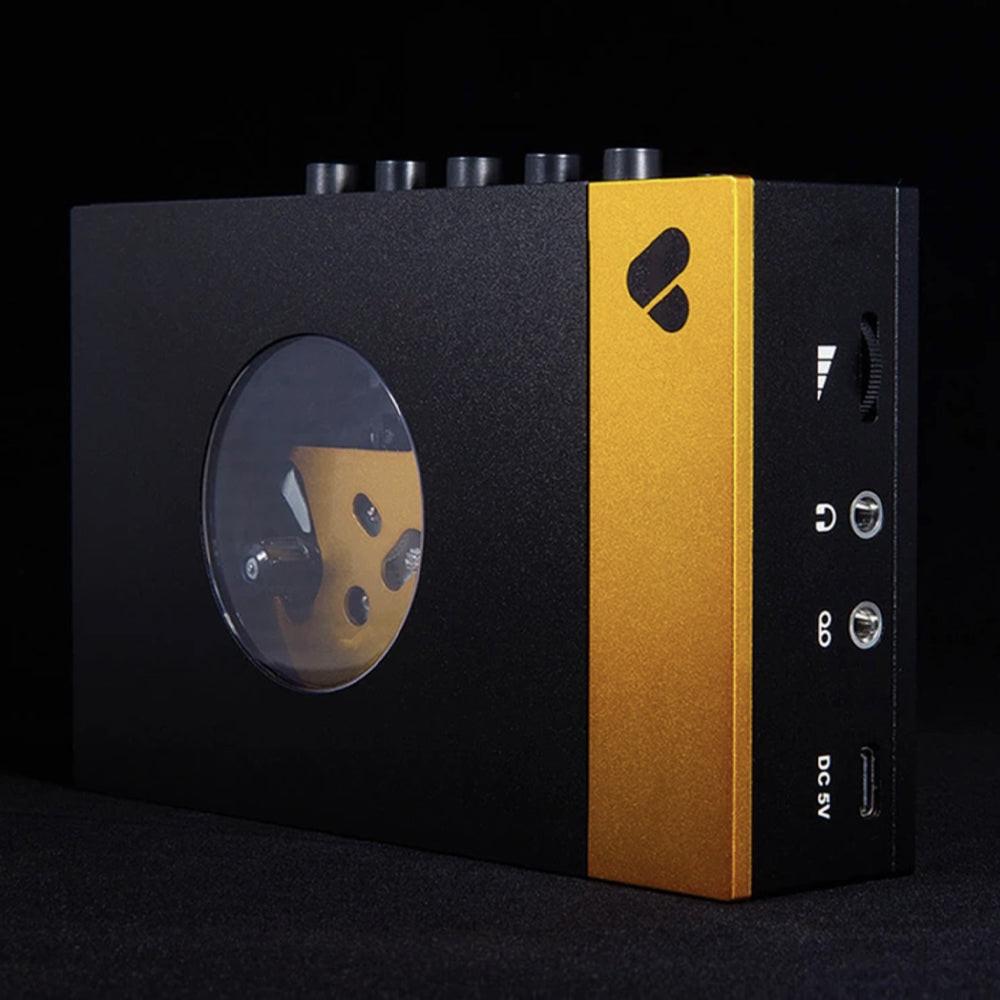 We Are Rewind Portable Cassette Player & Recorder - Amy, Black & Yellow.