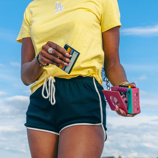 We Are Rewind Portable Cassette Player & Recorder - Edith, Pink & Green.