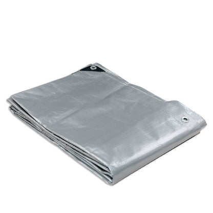 Heavy Duty Silver Black Tarp Tarpaulin 3.6x6.1m.