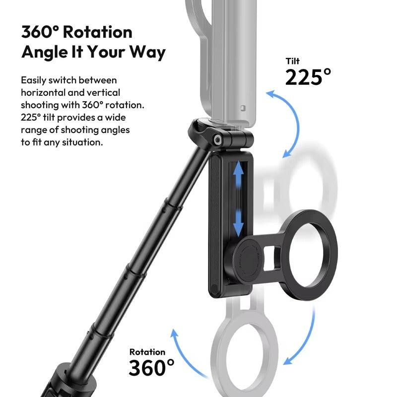 Ulanzi JJ03 Magnetic Phone Tripod Wireless Phone Grip Selfie Stick Desktop Tripod with Remote Control Photography Livestreaming.