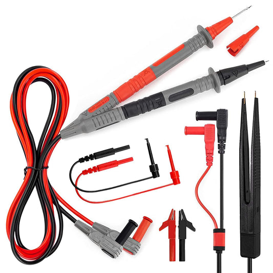 KAIWEETS Soft Silicone Electrician Test Leads Kit CAT III 1000V & CAT IV 600V with Alligator Clips and Needle Probe for Fluke/AstroAI/INNOVA Multimeter Electronic Clamp Meter 8PCS.