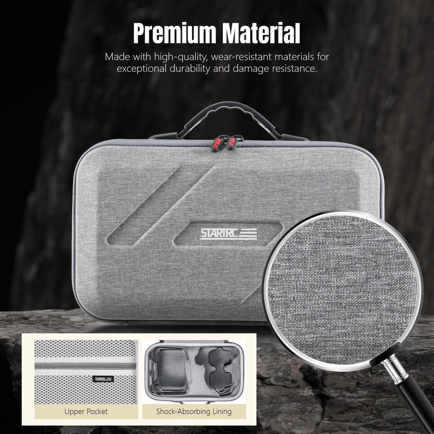 STARTRC Flip Drone Case for DJI Flip Fly More Combo,Portable PU Leather Shoulder Bag Can Organizes RC2/RC-N3 Remote, 7 Original Batteries, Charging Hub, 65W Charger, Flip Drone and Other Accessories.