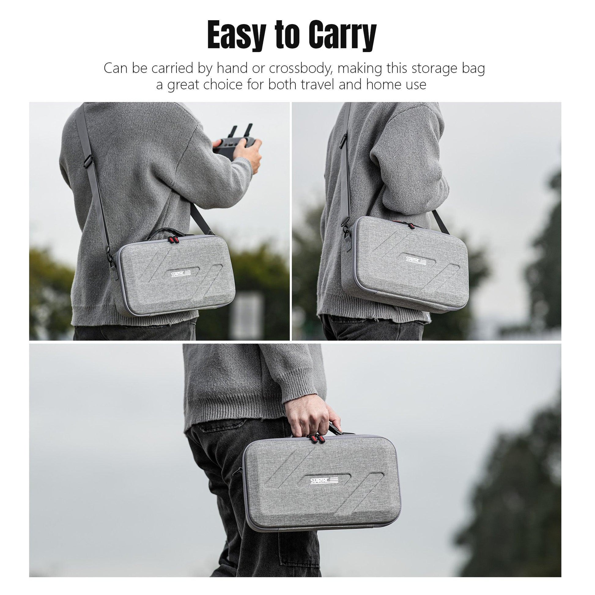 STARTRC Flip Drone Case for DJI Flip Fly More Combo,Portable PU Leather Shoulder Bag Can Organizes RC2/RC-N3 Remote, 7 Original Batteries, Charging Hub, 65W Charger, Flip Drone and Other Accessories.