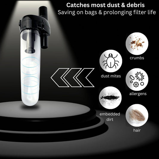 Hygieia Cyclonic Dust Separator (Bag Saver) - For Most Vacuum Brands.