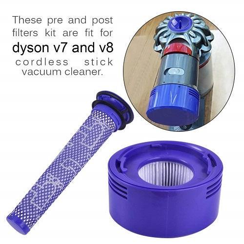 Filter Kit for DYSON V7 (SV11, SV37) & V8 (SV10, SV25) vacuum cleaners.