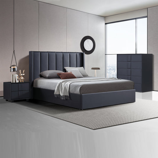 Prado 4pc Fabric Gas Lift Queen Bedroom Suite