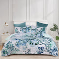 Bianca Woodbury White Botanical Printed Bedspread Set Double
