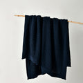 Bianca Sofala Indigo Polyester Chenille Throw Rug 130 x 170 cm