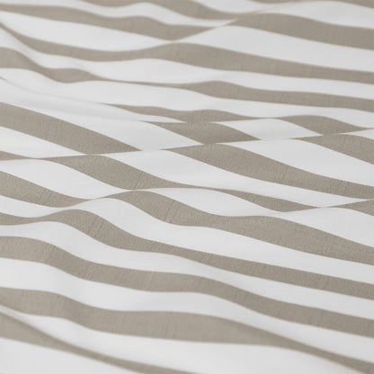 Ardor Frankie Natural Stripe Yarn Dyed Reversible Quilt Cover Set Queen